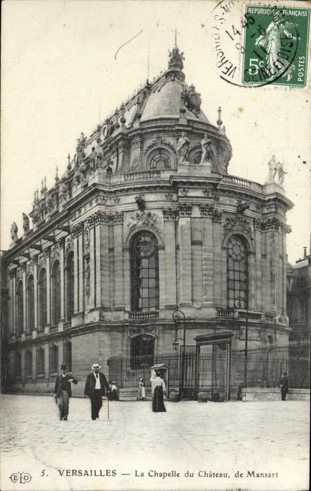 VINTAGE POSTCARD Versailles the Vault Of the Castle of Mansart