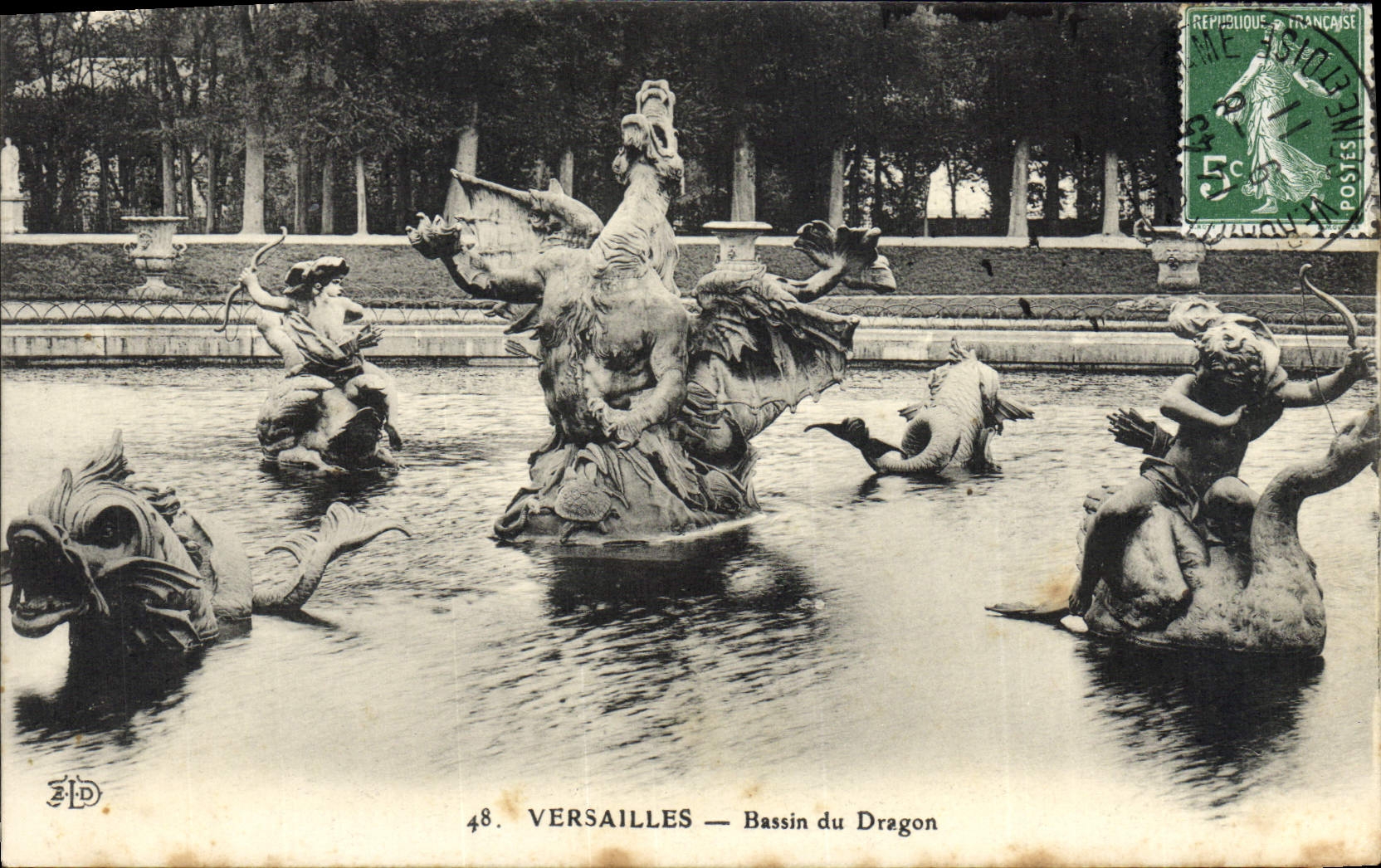 CPA Versailles Bassin Du Dragon