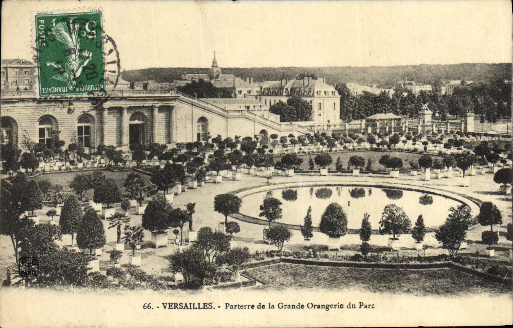 CPA Versailles Parterre De La Grande Orangerie Du Parc