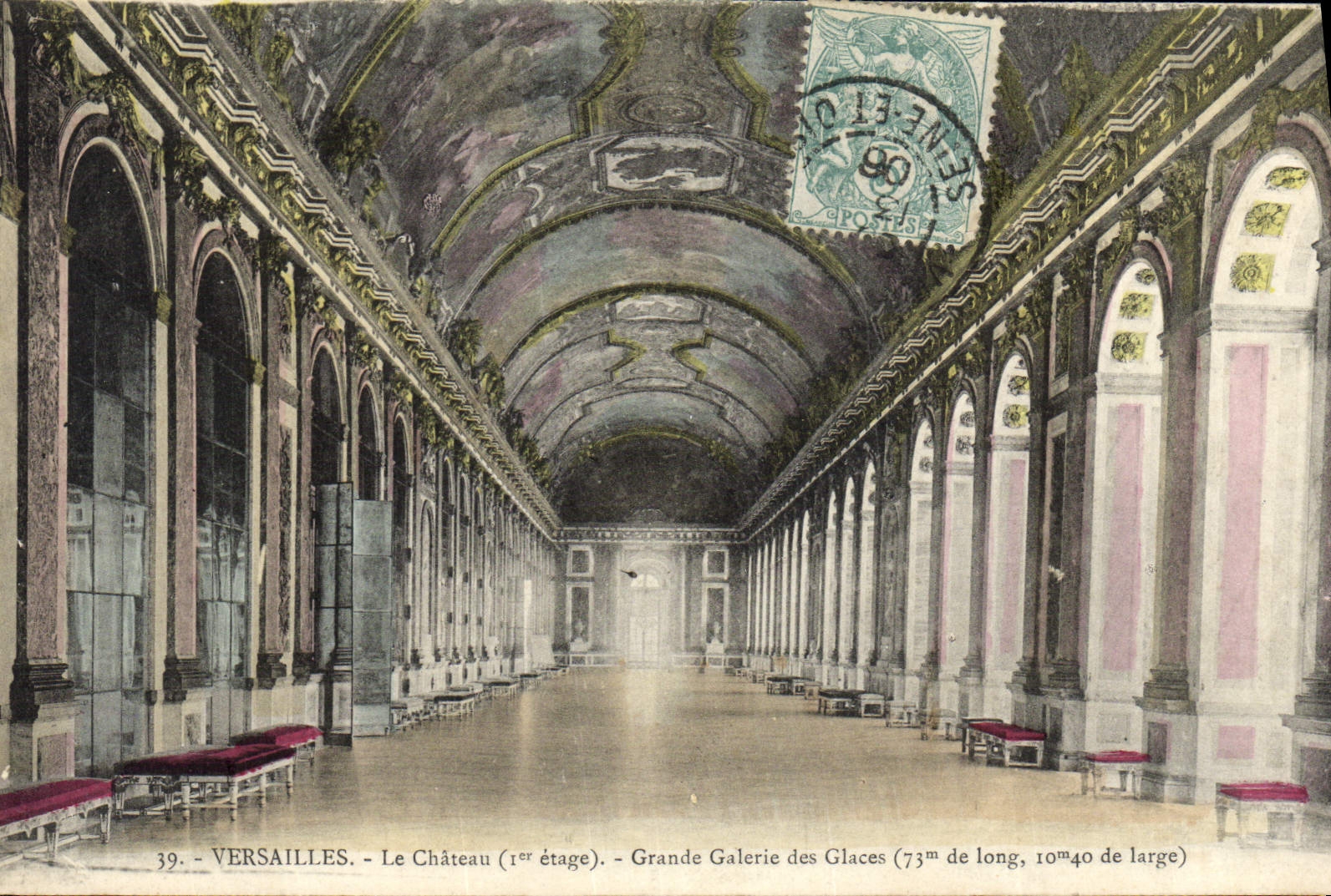 CPA Versailles Le Chateau Grande Galerie Des glaces