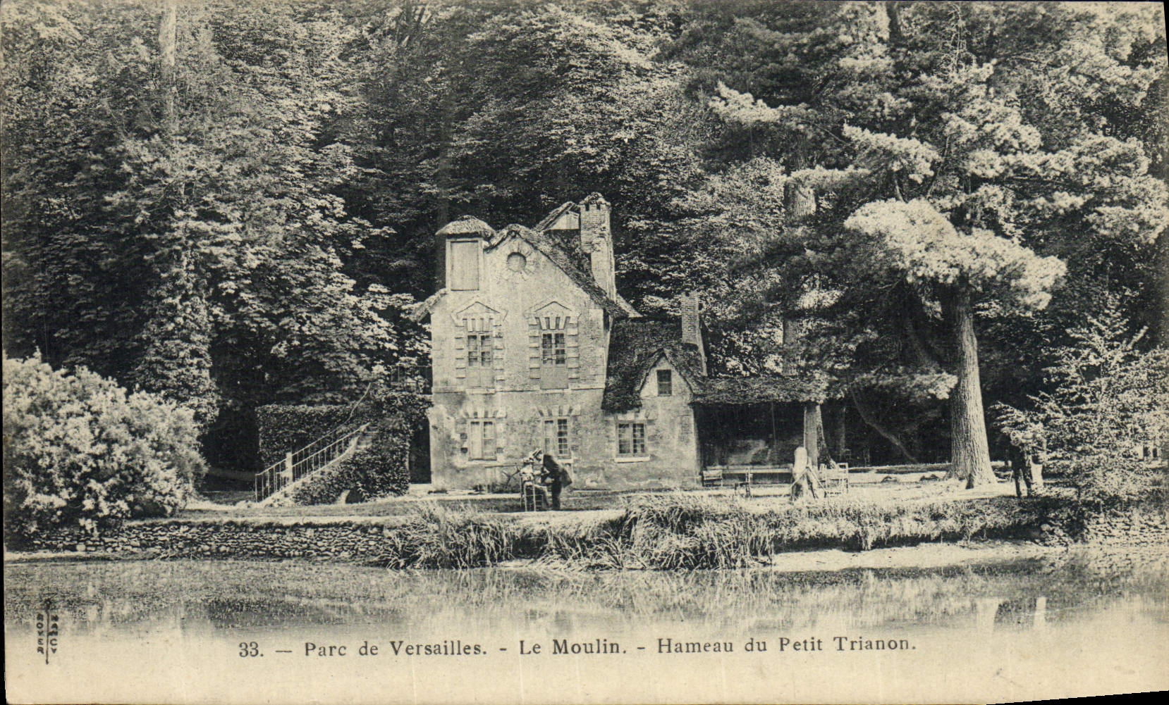 VINTAGE POSTCARD Park Of Versailles the Mill Hamlet Of Small Trianon