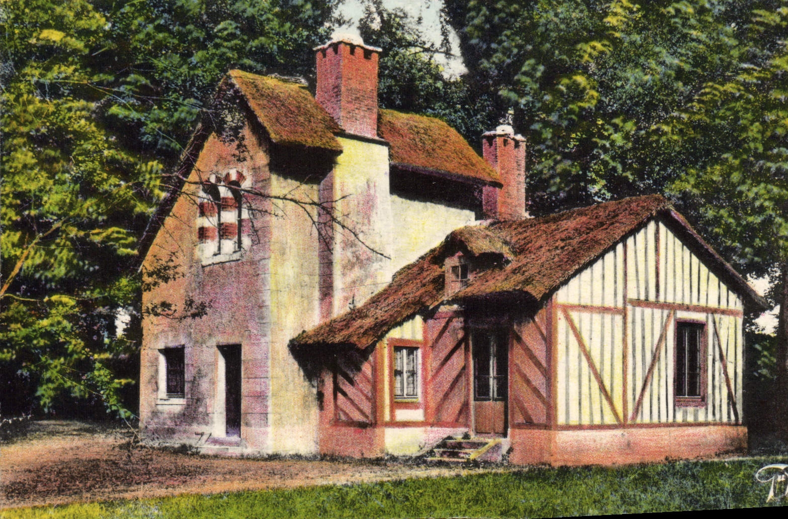 VINTAGE POSTCARD Versailles Small Trianon the Hamlet