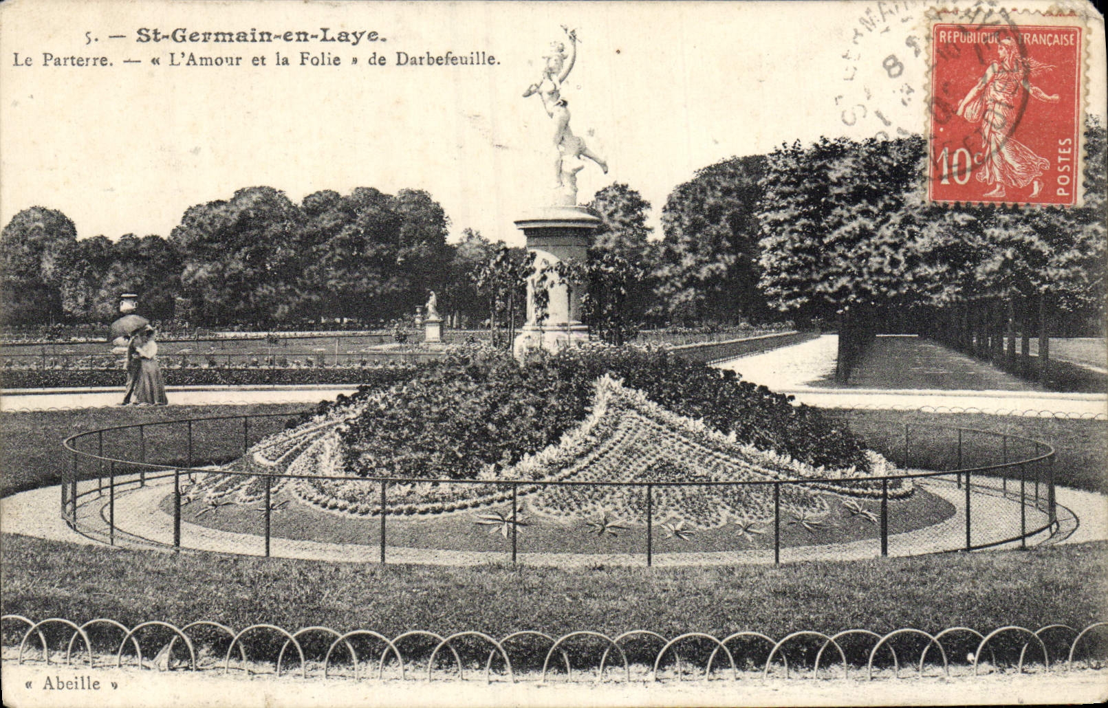 CPA St Germain en Laye Le parterre L'amour et la folie de Darbefeuille