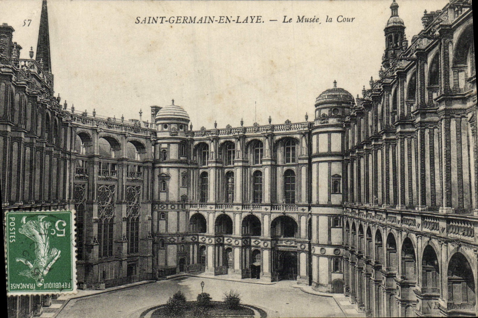 VINTAGE POSTCARD Saint Germain In Bush hammer the Museum Court