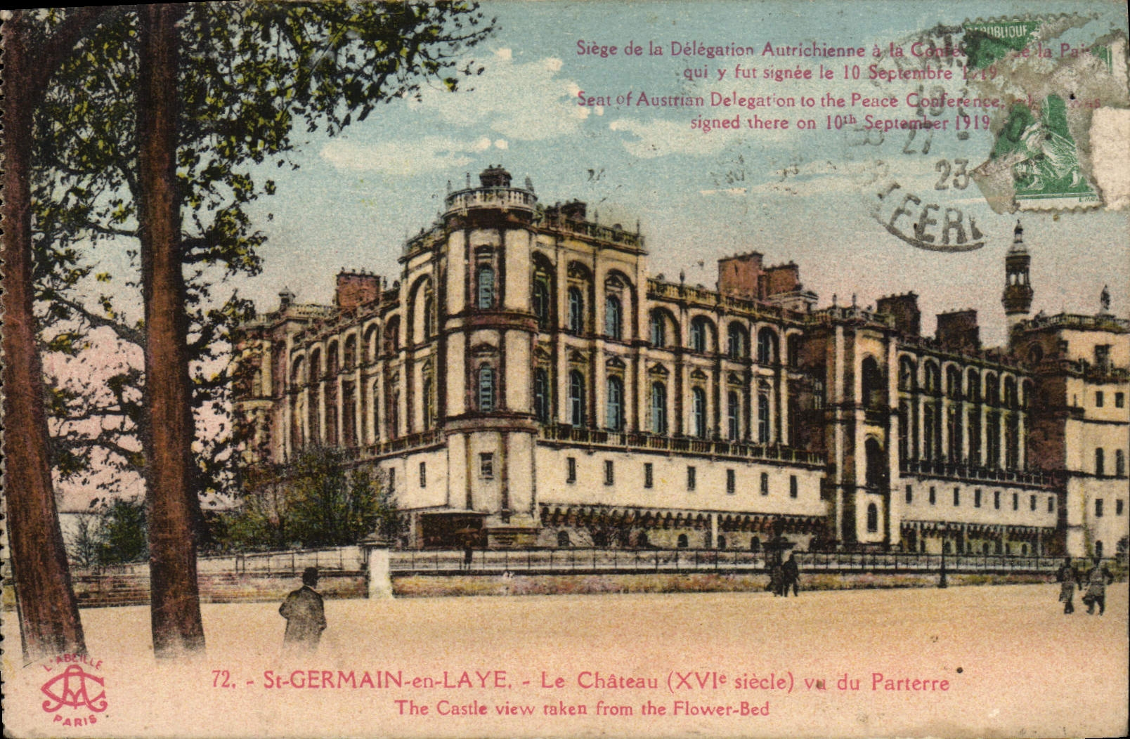 CPA Saint Germain En Laye Le Chateau vu du Parterre