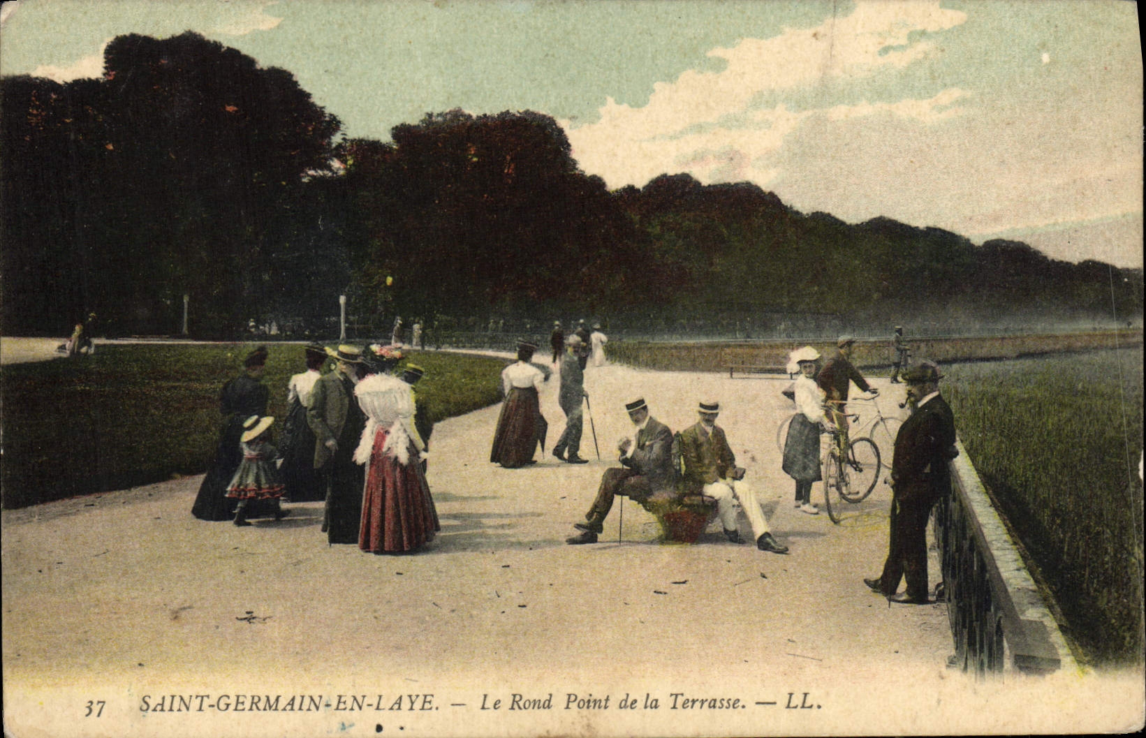 POSTAL de la VENDIMIA Saint Germain en el martillo de Bush el redondo no de la terraza