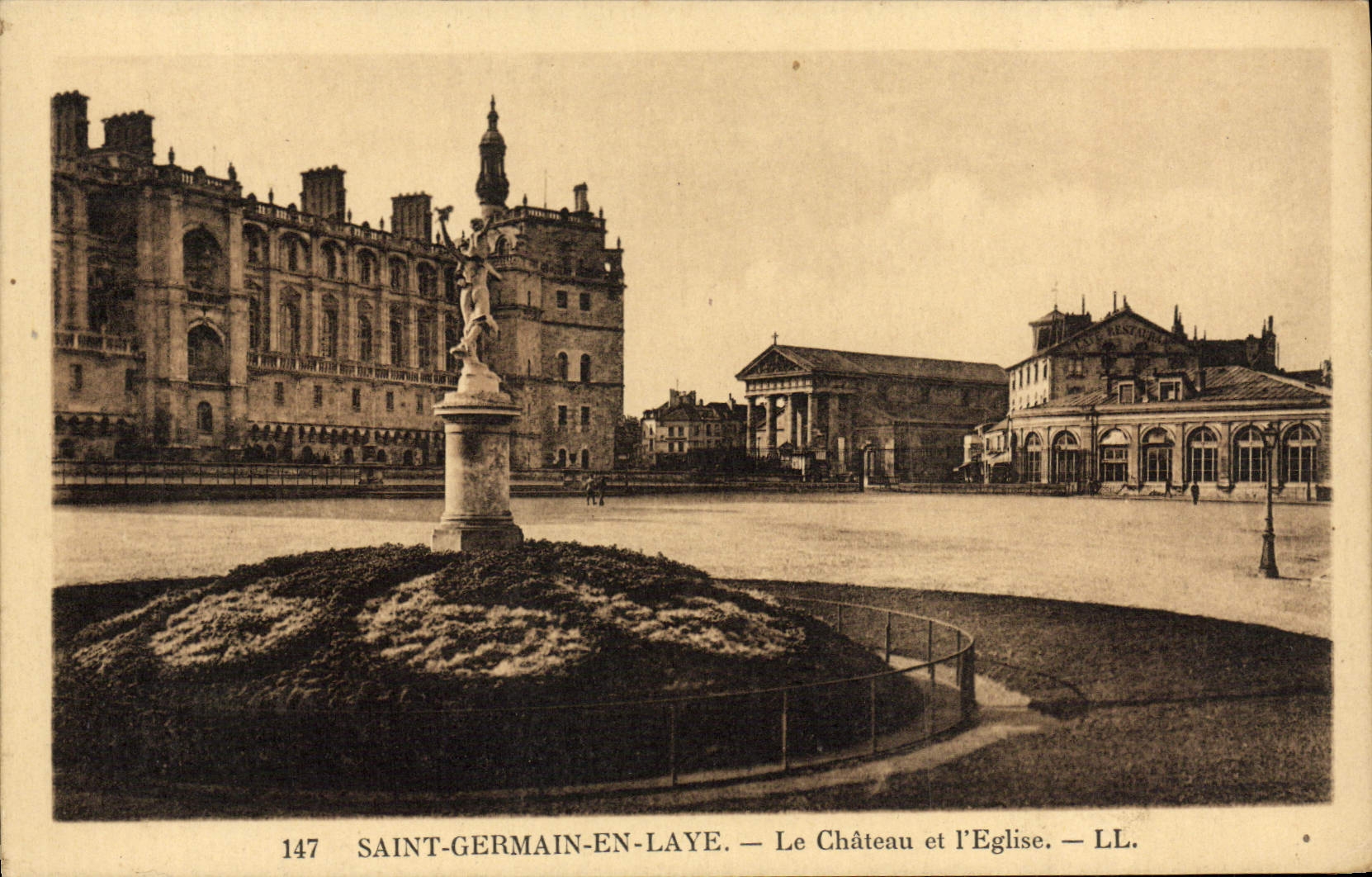 VINTAGE POSTCARD Saint Germain In Bush hammer the Castle and the Church