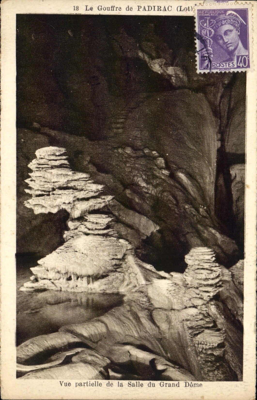 CPA Le gouffre de Padirac Vue partielle de la salle du grand Dome