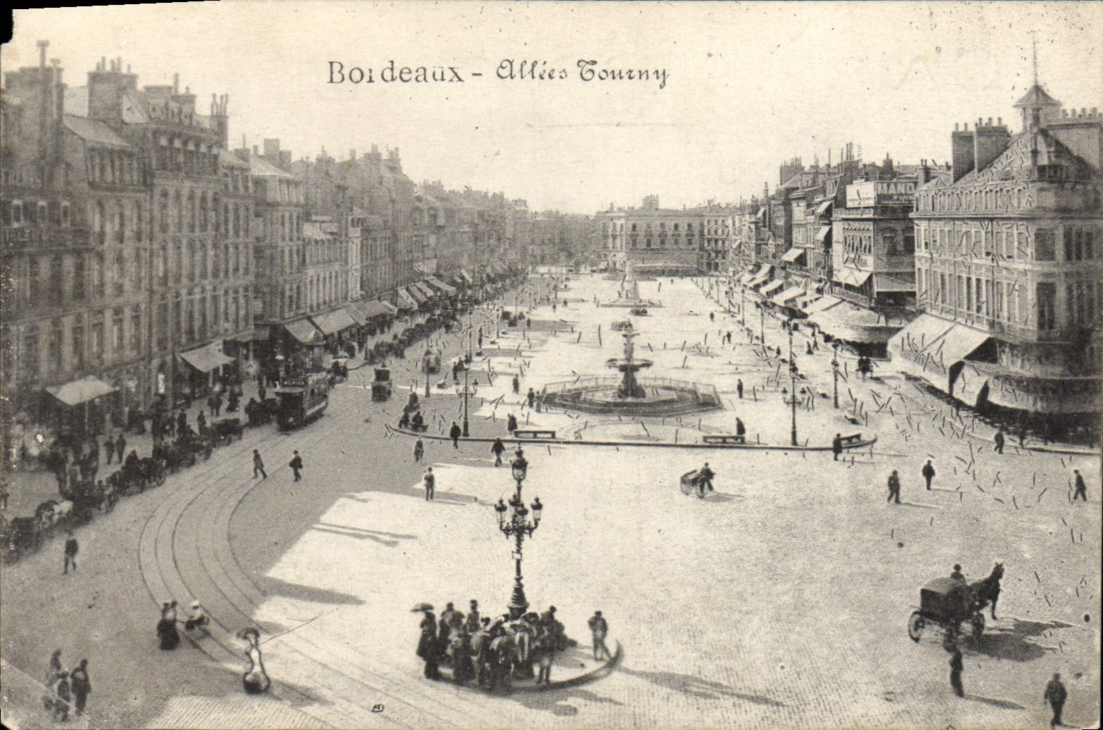 VINTAGE POSTCARD Bordeaux Gone Tourny
