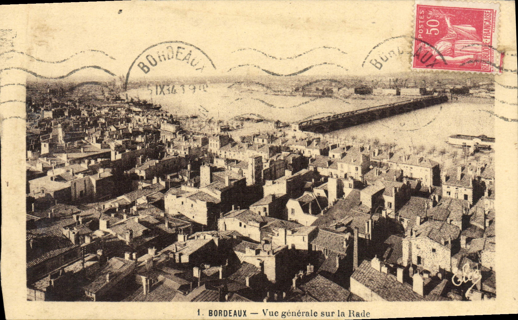 CPA Bordeaux Vue Generale Sur la Rade