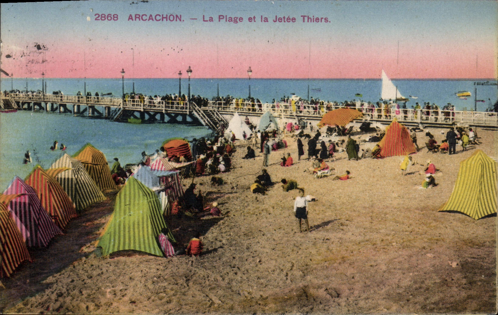 CPA Arcachon La Plage et la Jetee Thiers