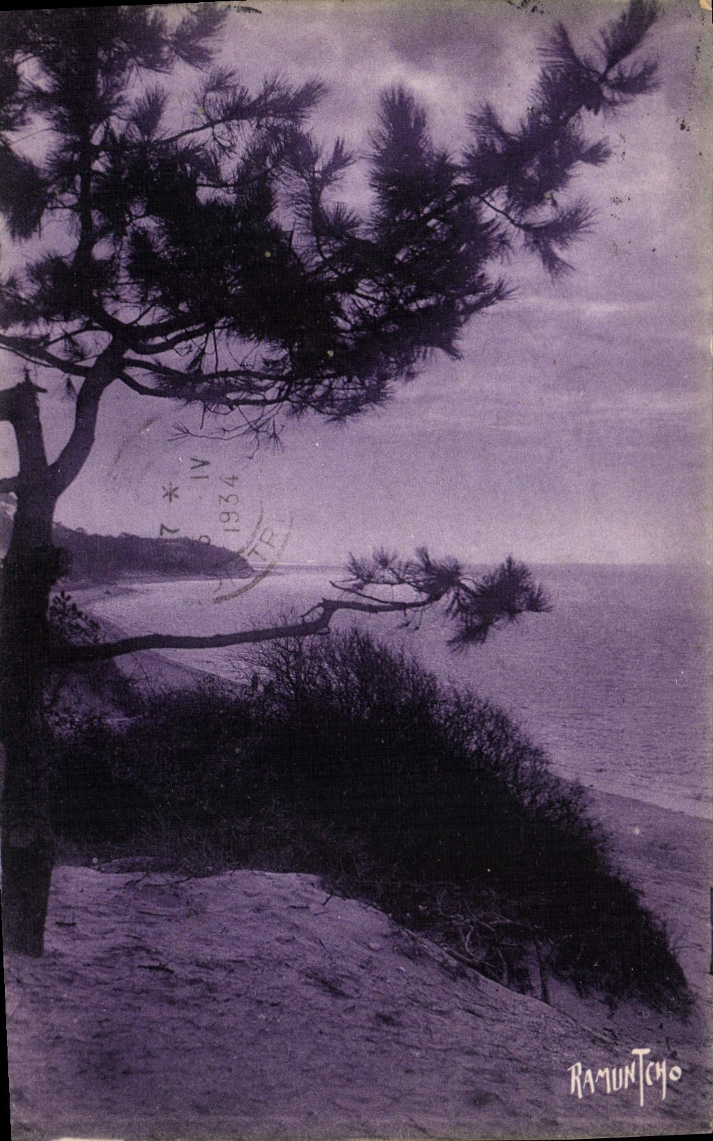 VINTAGE POSTCARD Arcachon Dimensions of Moulleau