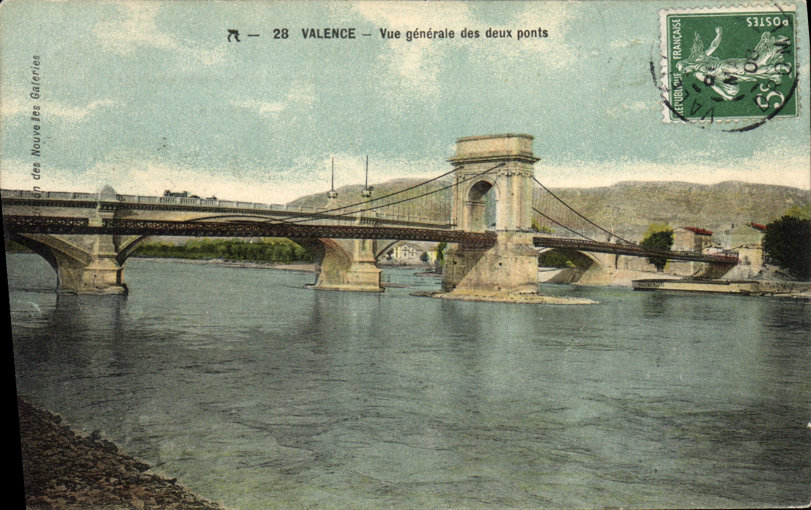 Opinión de la valencia de la POSTAL de la VENDIMIA de los dos puentes