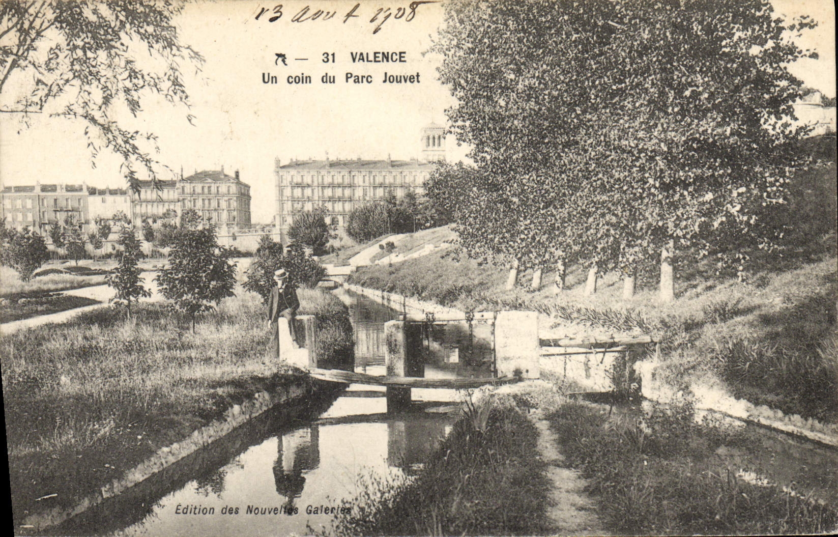 Valencia de la POSTAL de la VENDIMIA una esquina del parque de Jouvet