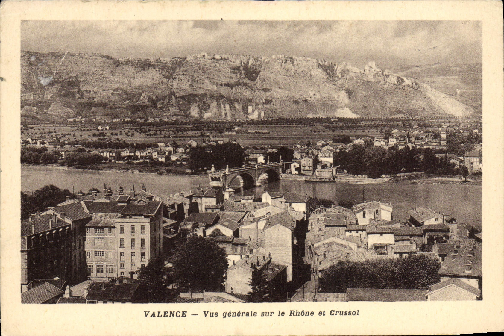 Opinión de la valencia de la POSTAL de la VENDIMIA sobre el Rhone y el Crussol