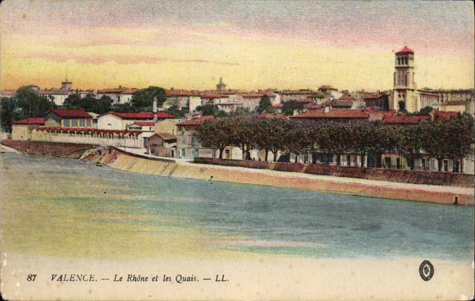 Valencia de la POSTAL de la VENDIMIA el Rhone y los muelles