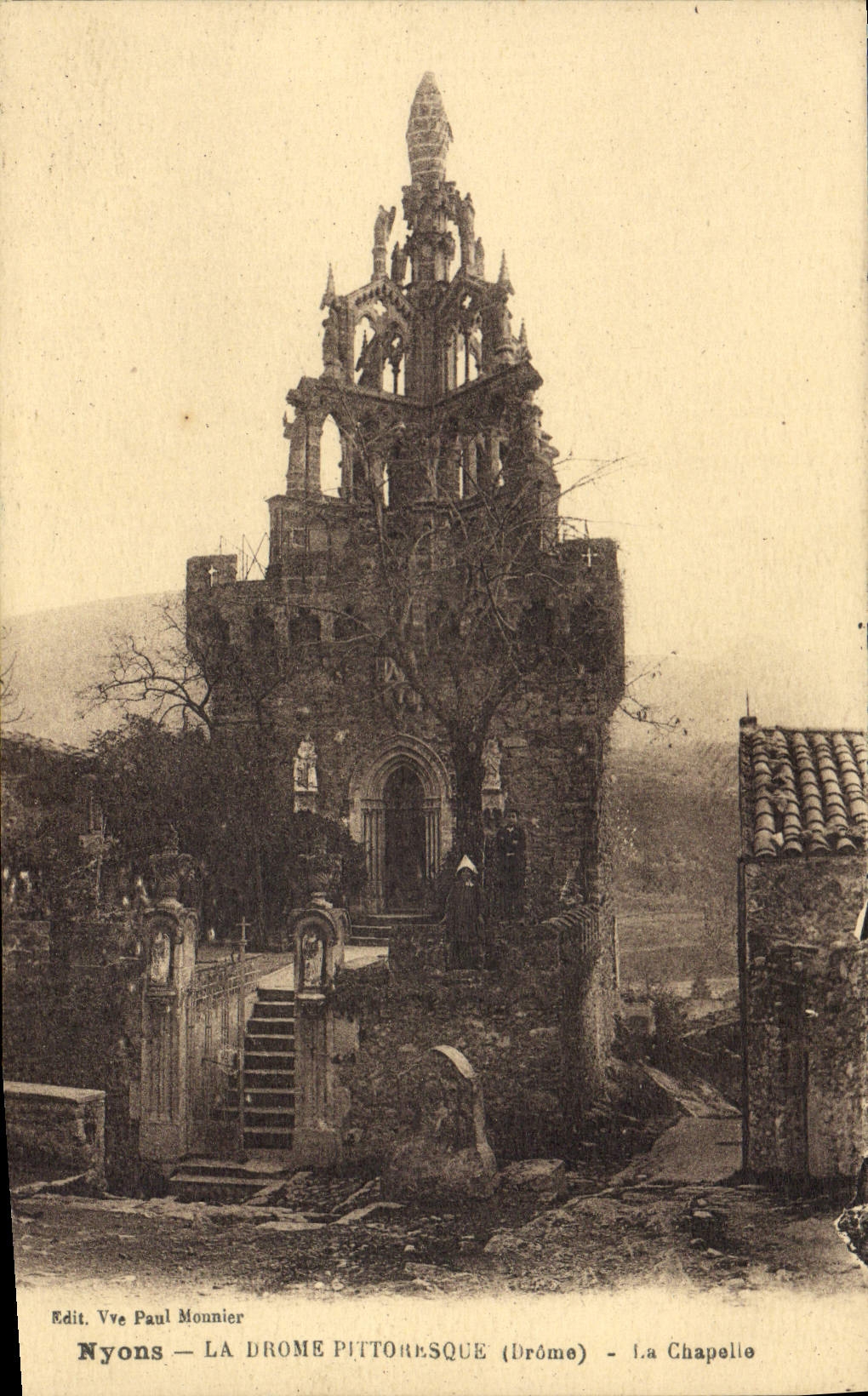 VINTAGE POSTCARD Nyons Notre Dame of the Good Help the vault