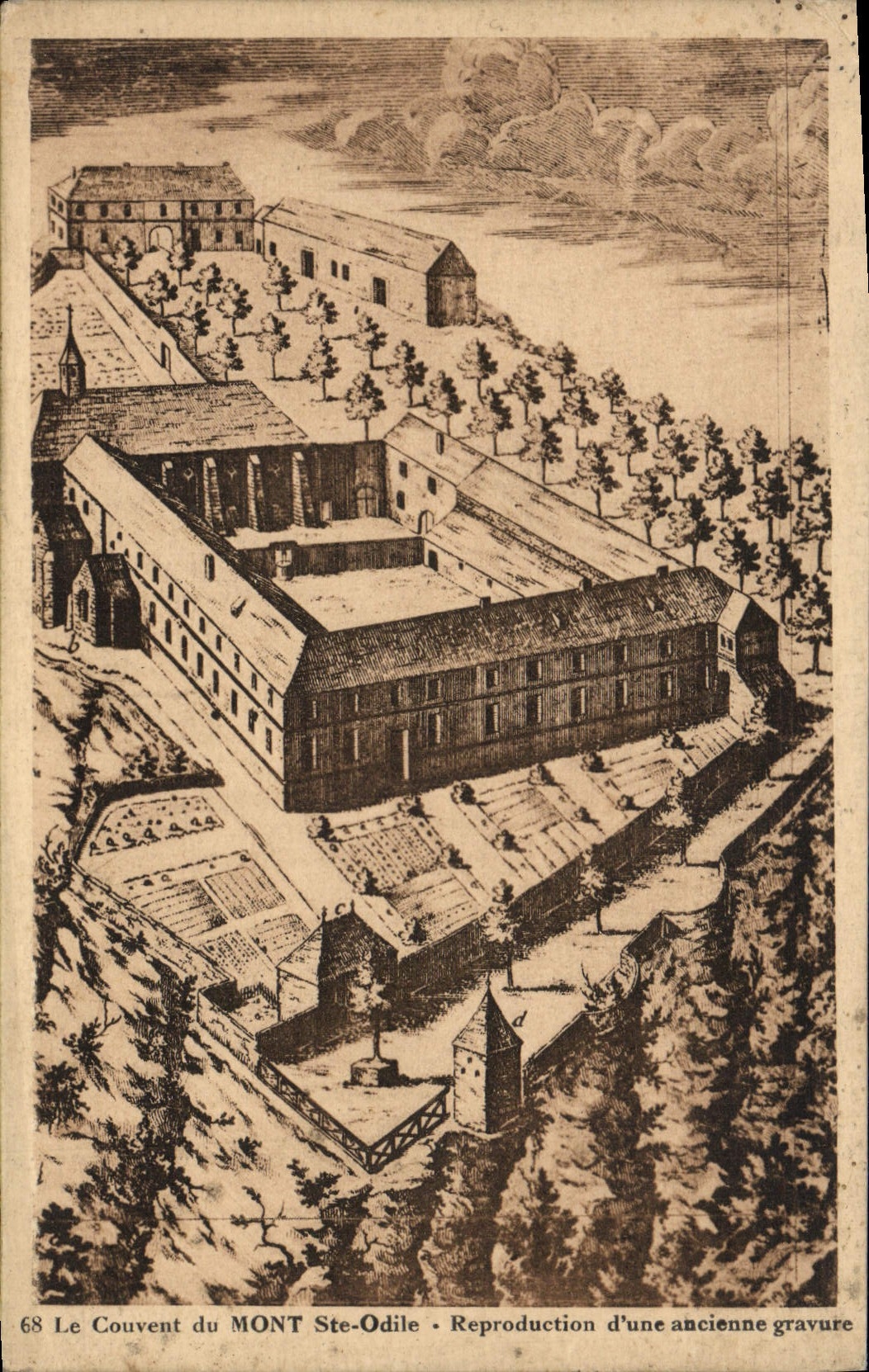 POSTAL de la VENDIMIA el convento del montaje co. Odile