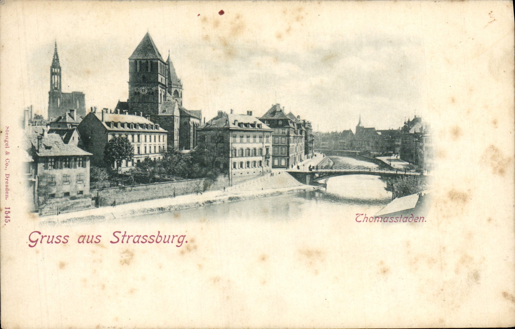 Aus de Estrasburgo Gruss de la POSTAL de la VENDIMIA