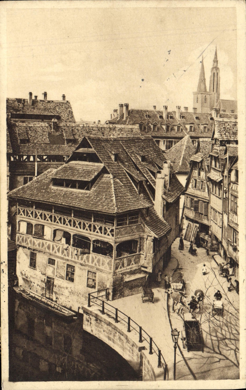 VINTAGE POSTCARD Strasbourg Bath of the plants