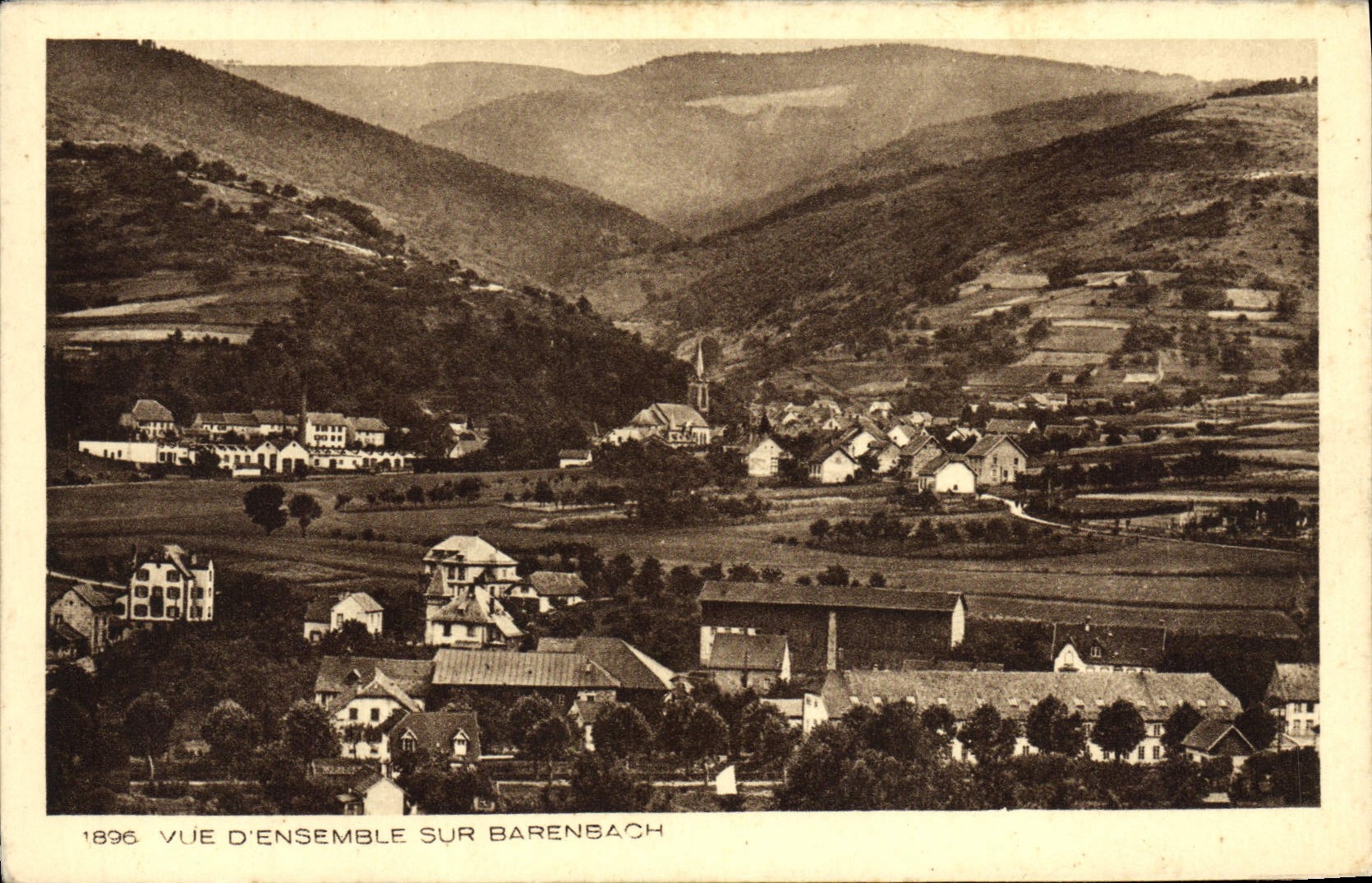 VINTAGE POSTCARD Overall picture on Barenbach