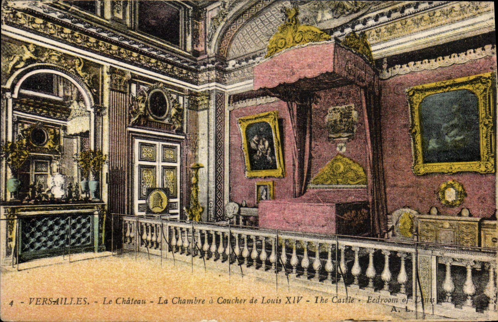 CPA Versailles Le Chateau La Chambre Coucher de Louis XIV