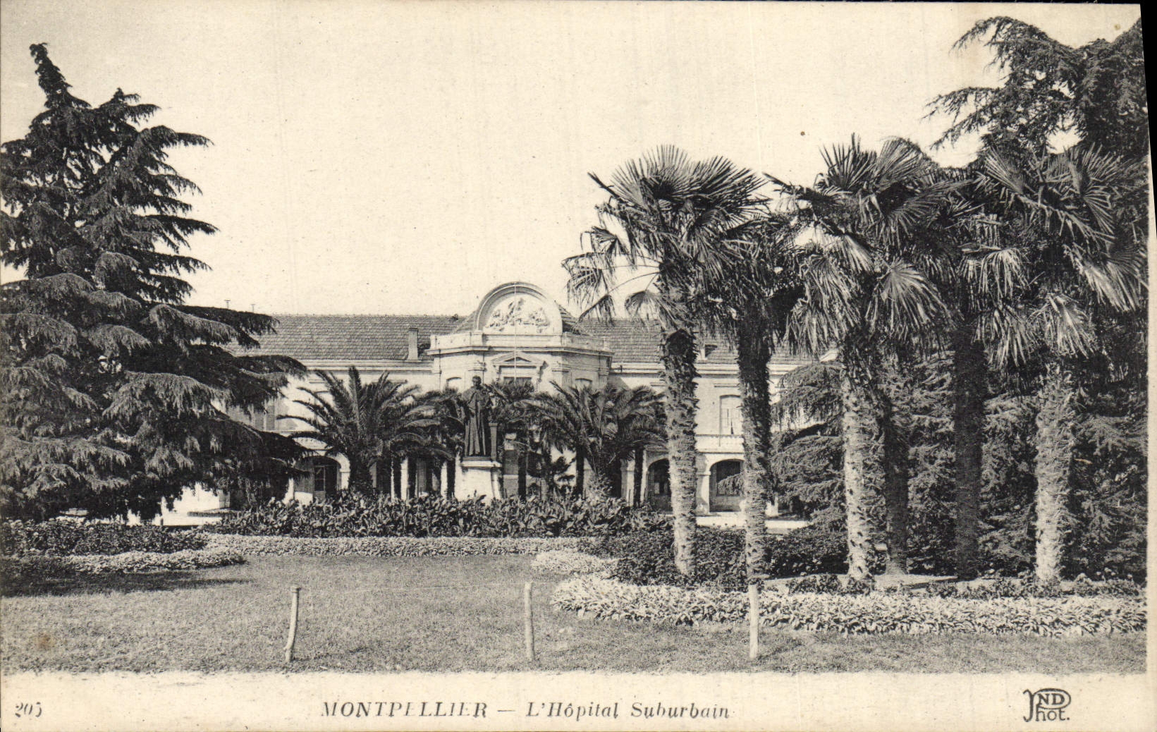 VINTAGE POSTCARD Montpellier the Suburban Hospital