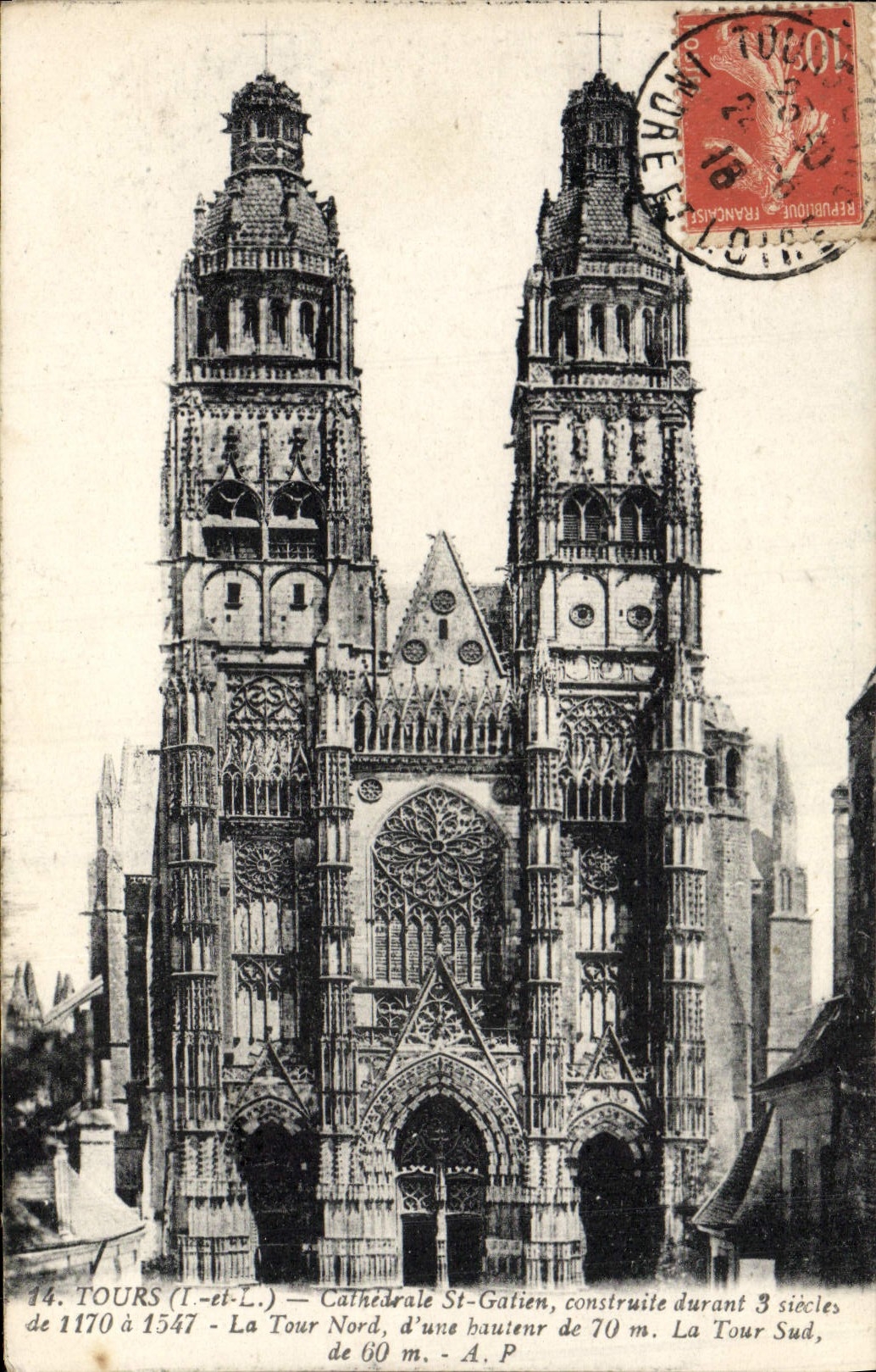 CPA Tours Cathedrale Saint Gatien 