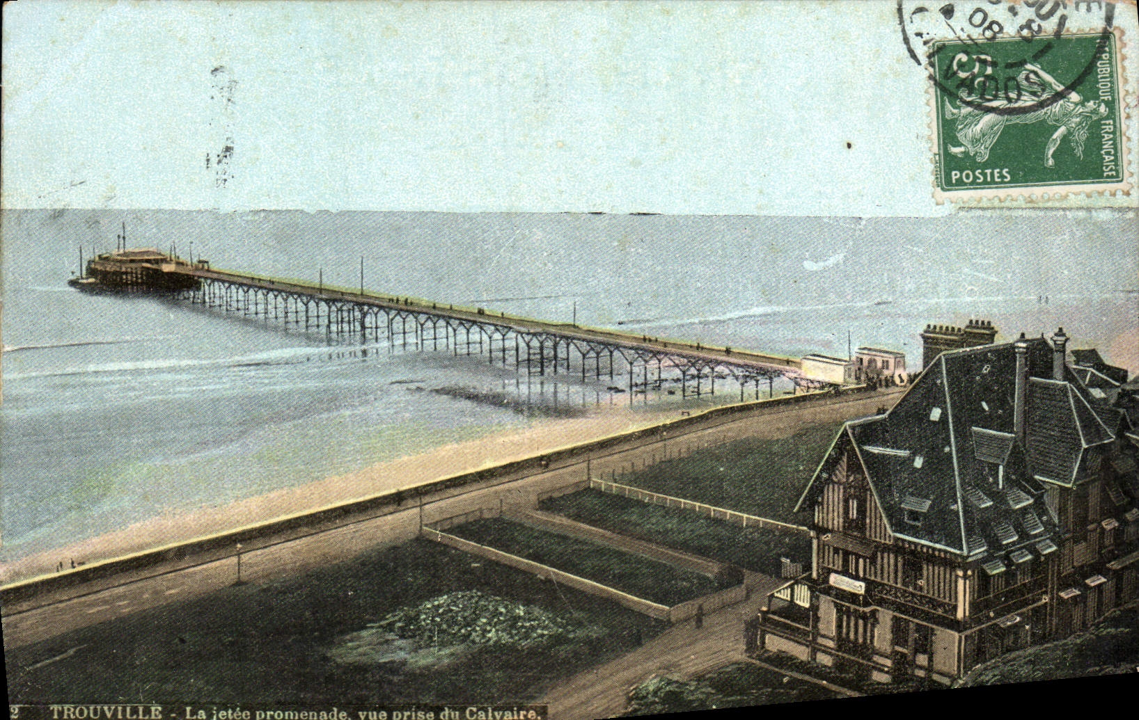 POSTAL Trouville de la VENDIMIA la caminata vista del martirio