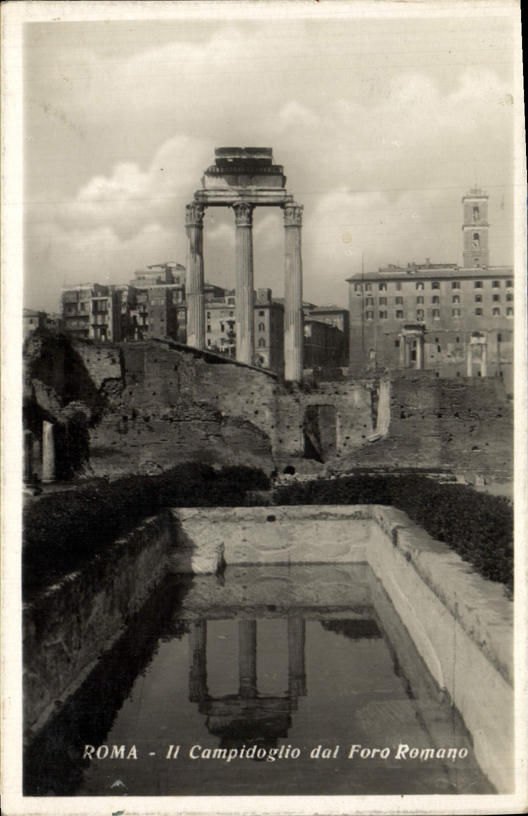 POSTAL Roma de la VENDIMIA él romano de Campidoglio dai Foro