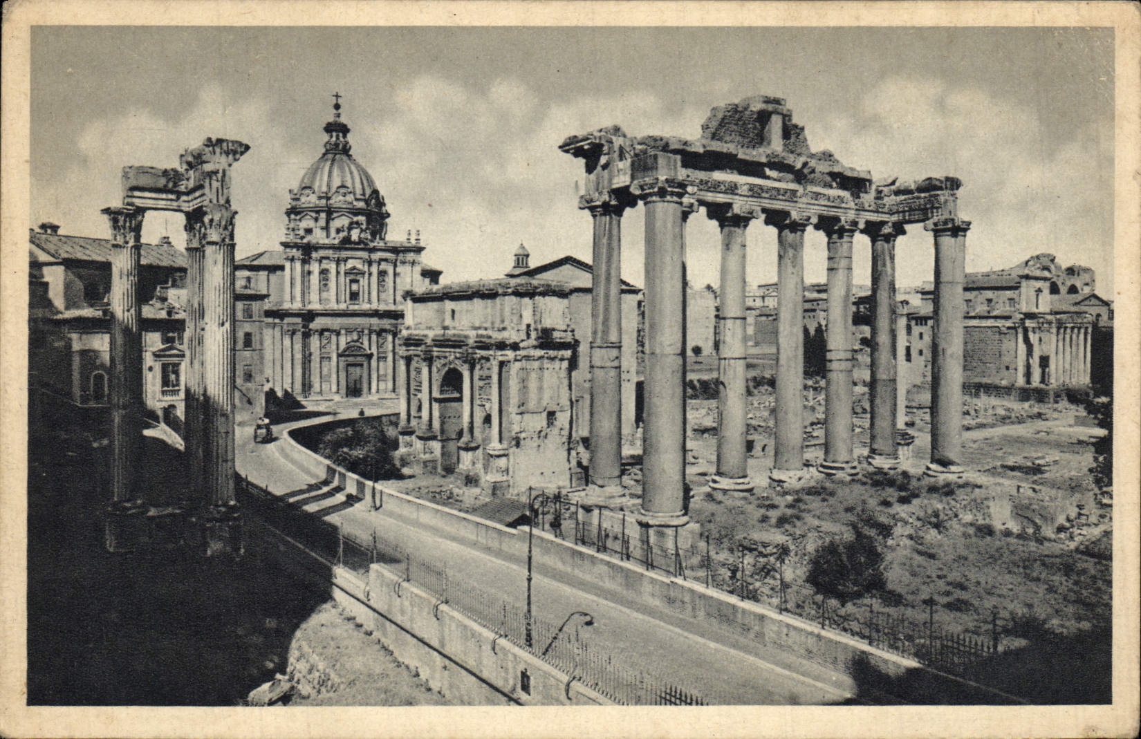 Vist del Campidaglio de Faro del del del panorama de Roma de la POSTAL de la VENDIMIA