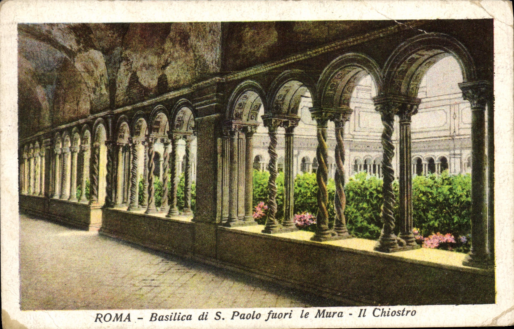El fuori de Roma Basilica di Pedro de la POSTAL de la VENDIMIA la emparedó Chiostro