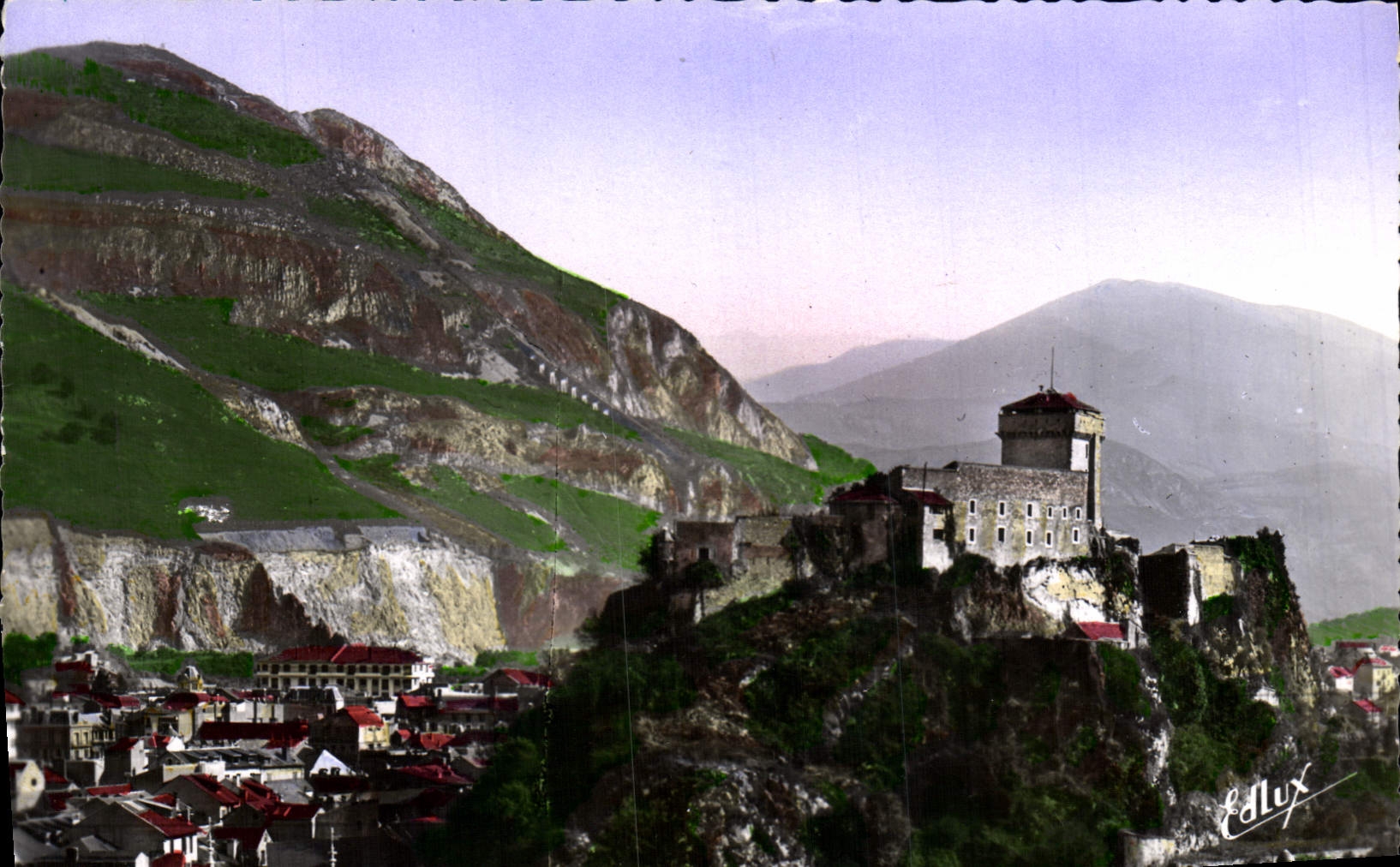 POSTAL MODERNA pesado el castillo fuerte y el pico de Jer