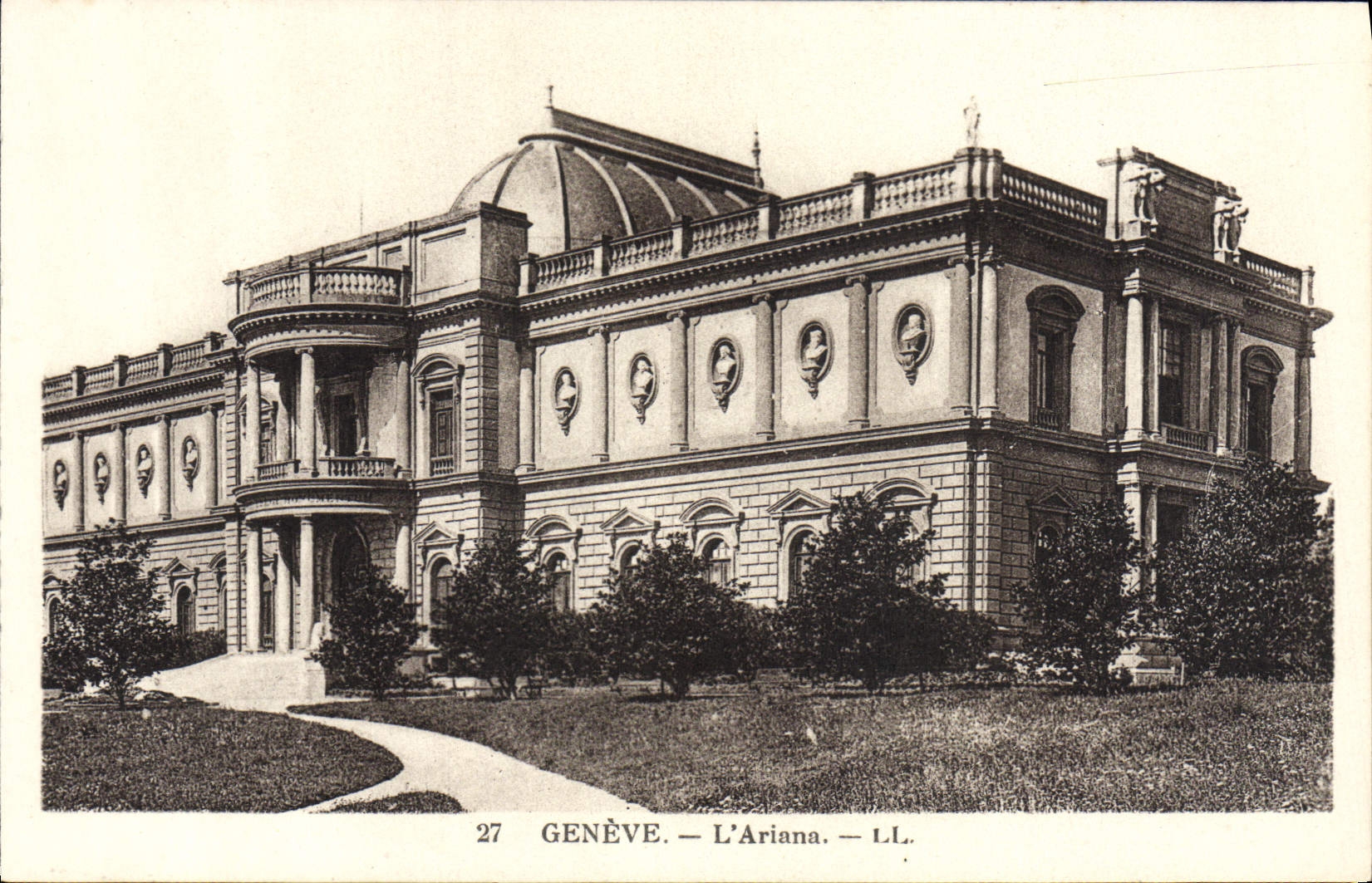 VINTAGE POSTCARD Geneva Ariana