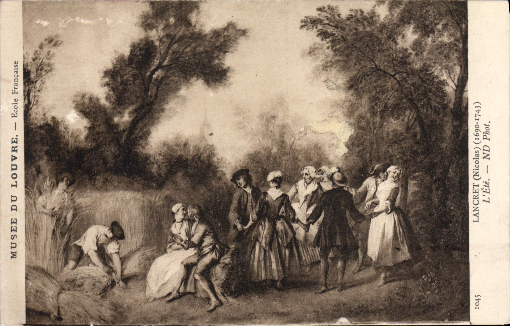 CPA Musee Du Louvre Ecole Francaise Lancret L'ete 
