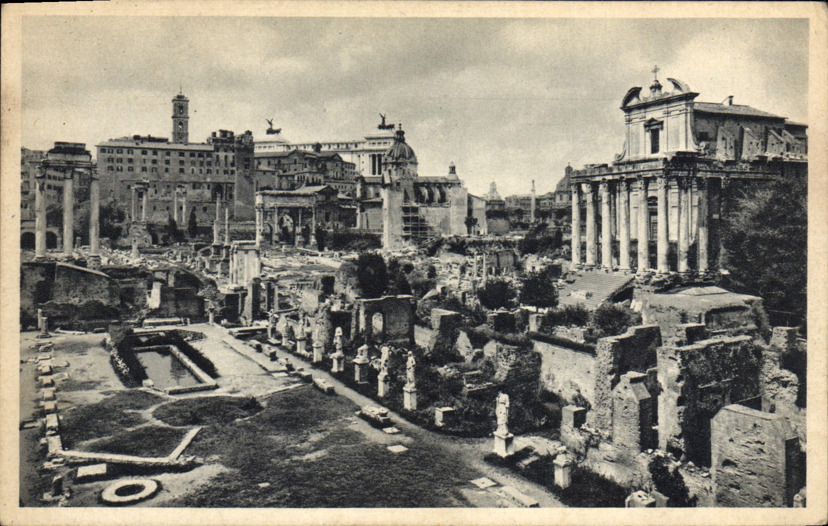 La POSTAL Roma de la VENDIMIA puso el delle Vestalli