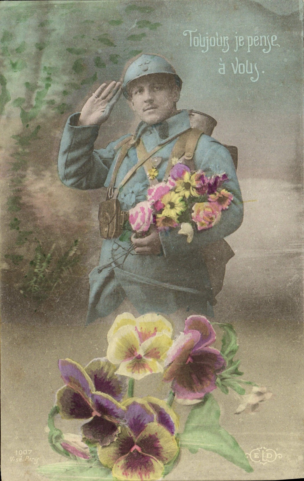 VINTAGE POSTCARD Fantasy Man Miliaria Soldier