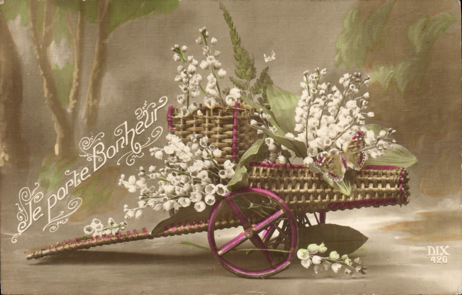 CPA Fantaisie Fleurs Muguet