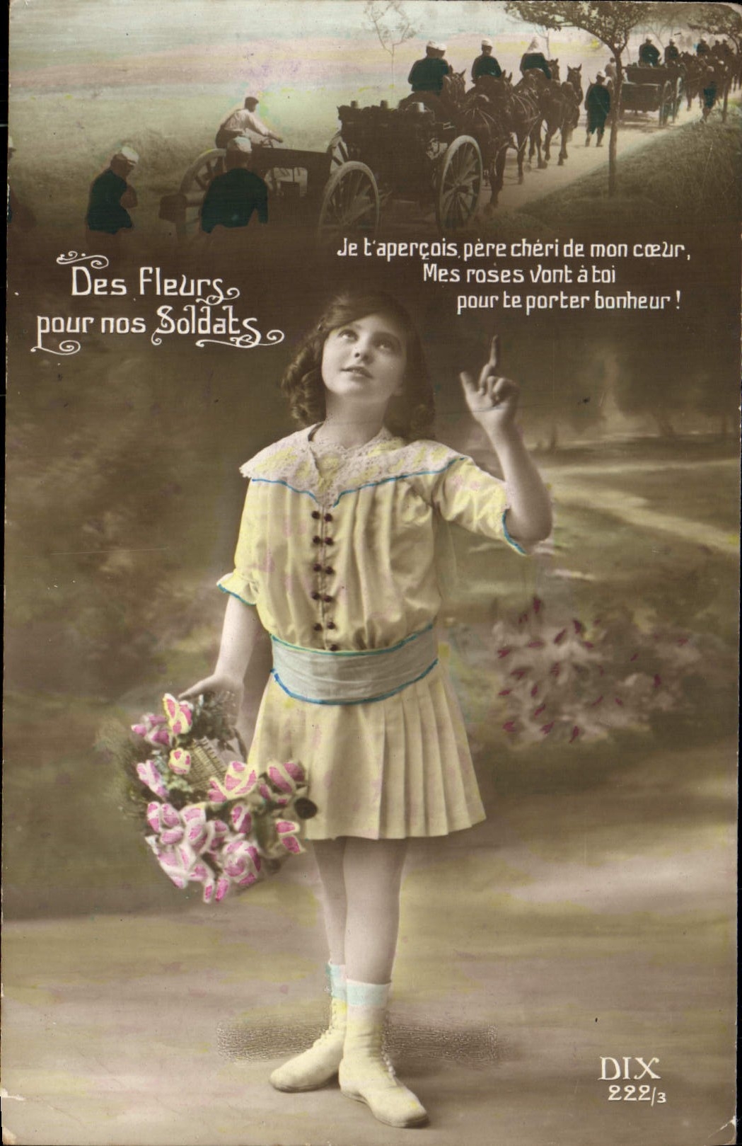 VINTAGE POSTCARD Fantasy Child Soldiers