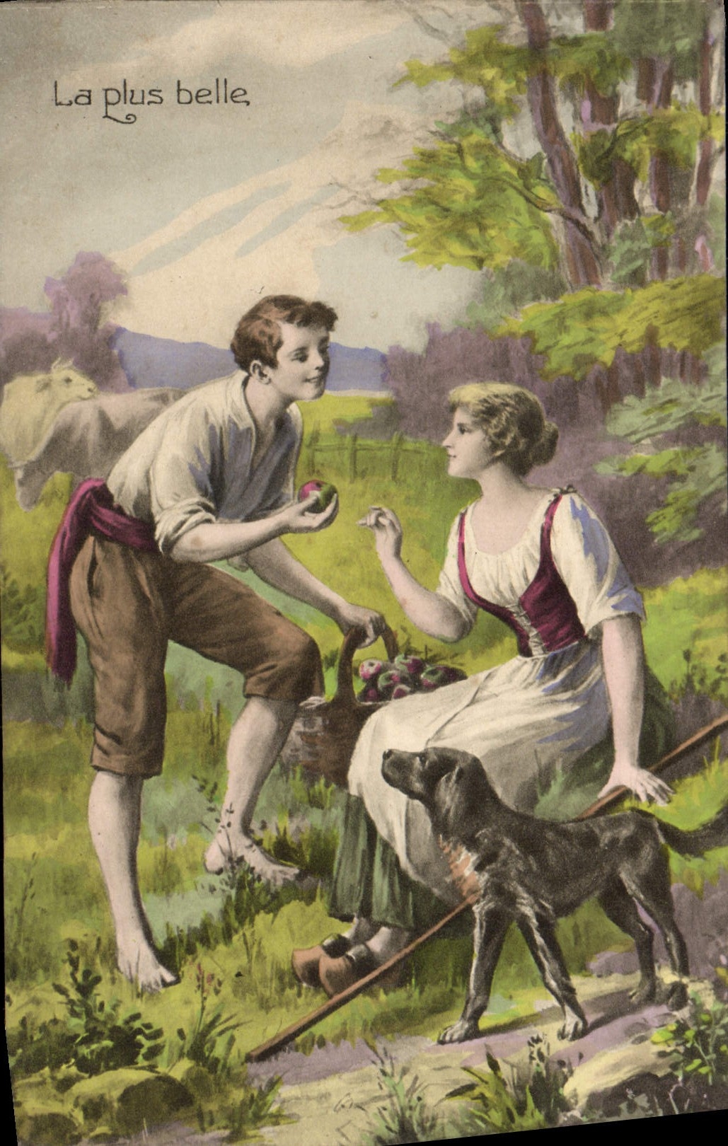 VINTAGE POSTCARD Fantasy the most beautiful Woman