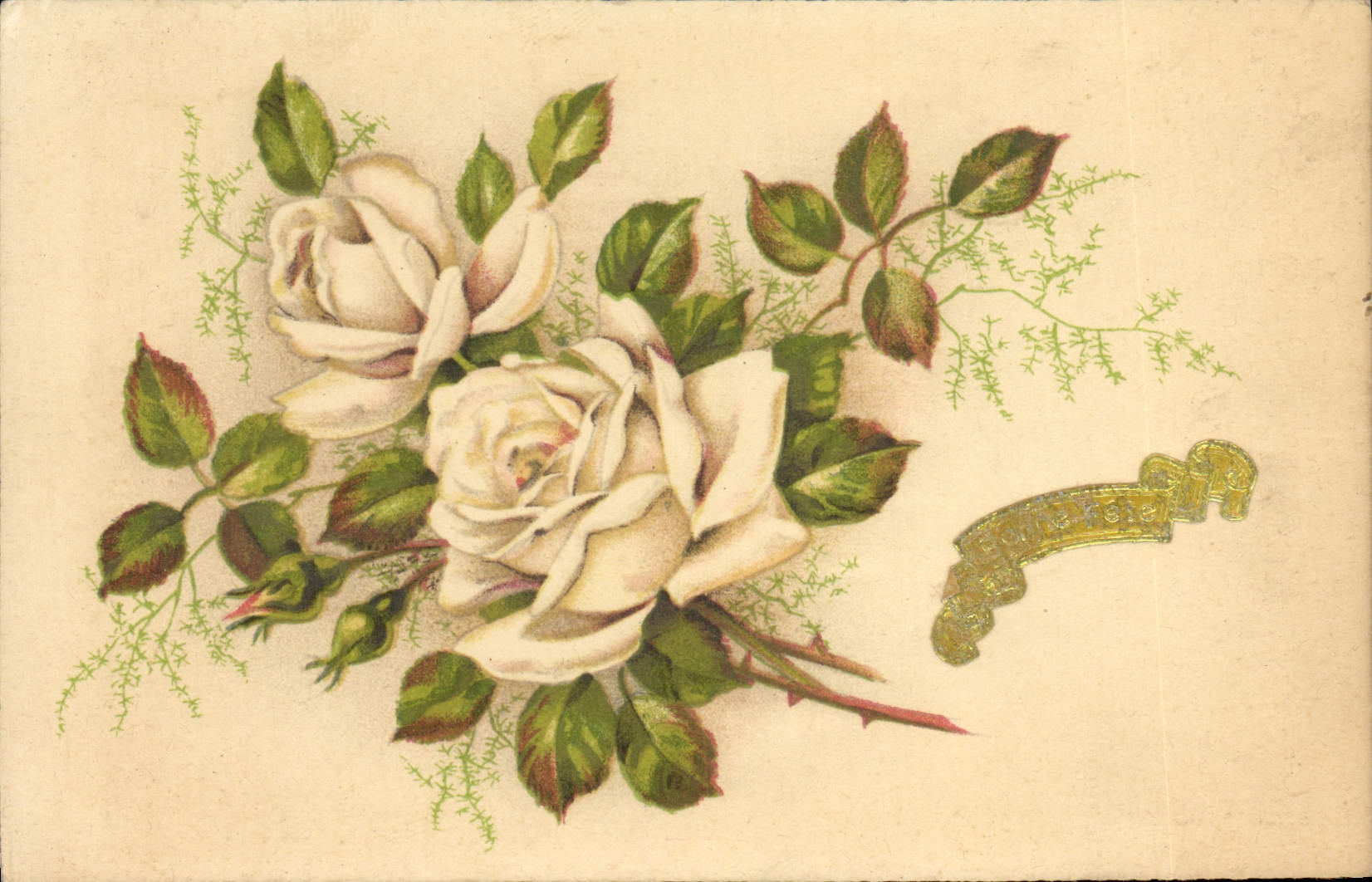 CPA Fantaisie Fleurs Bonne Fete