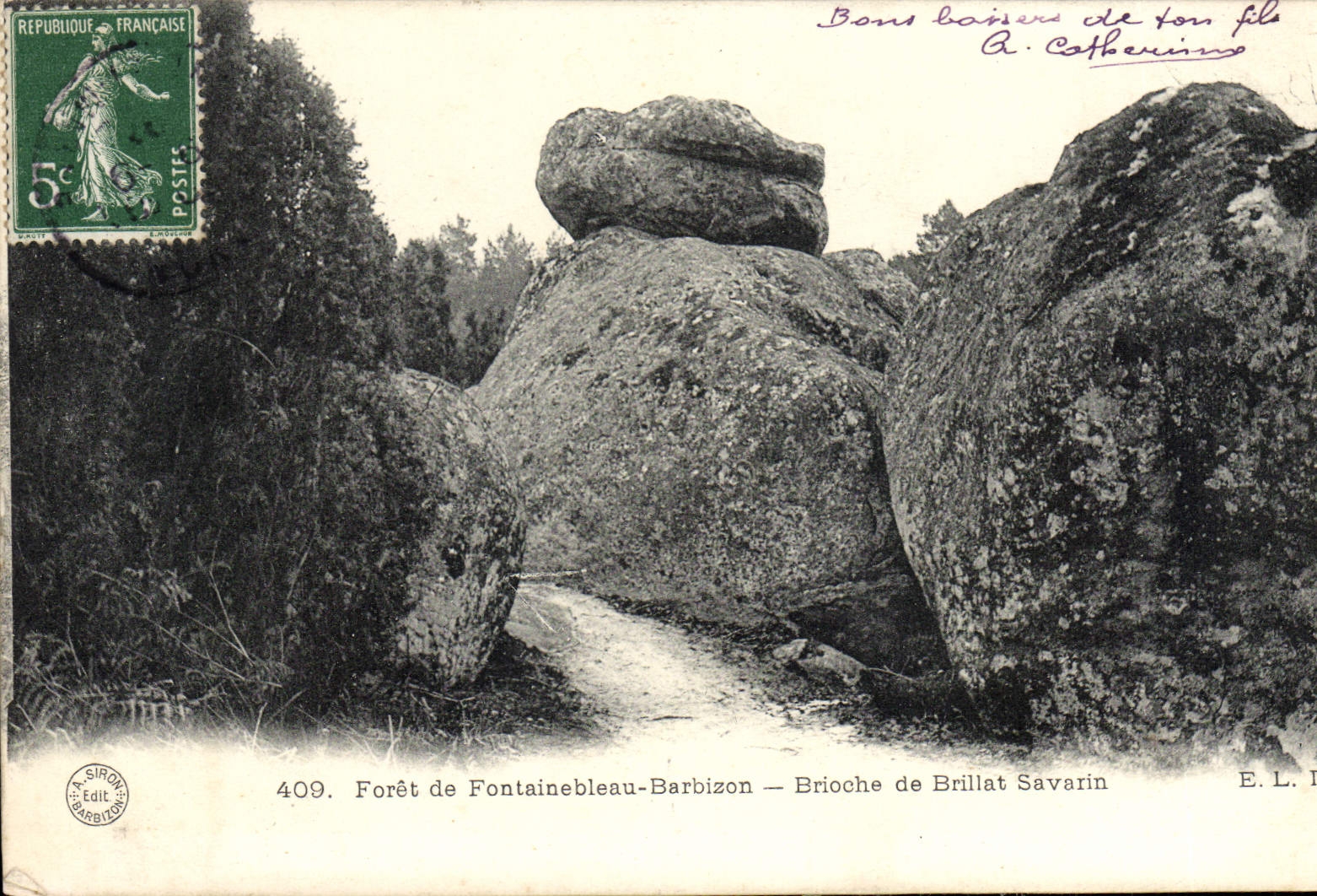 CPA Foret de Fontainebleau Barbizon Brioche de Brillat Savarin