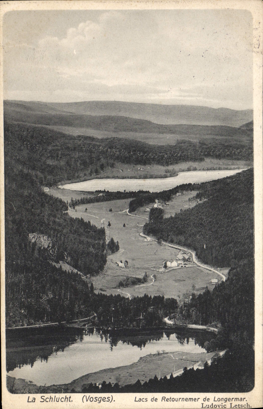 VINTAGE POSTCARD Schlucht Lakes De Retournemer De Longermar