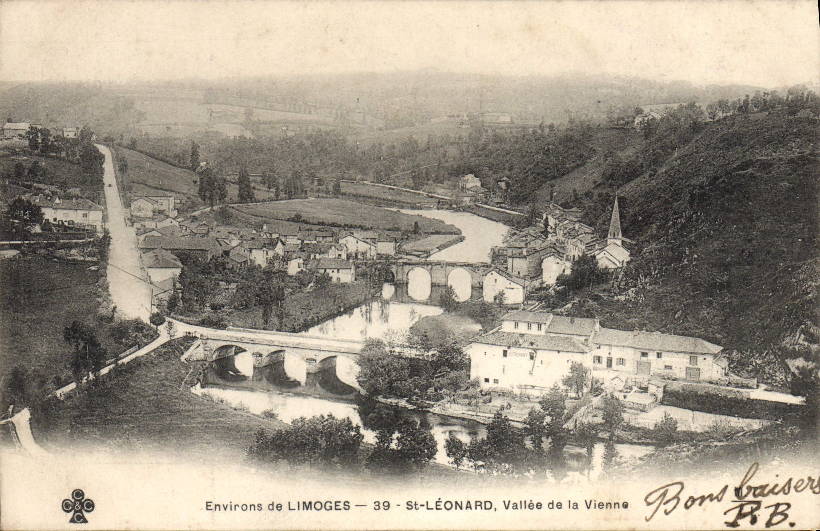 VINTAGE POSTCARD Surroundings of Limoges St Leonard Valley of Vienna
