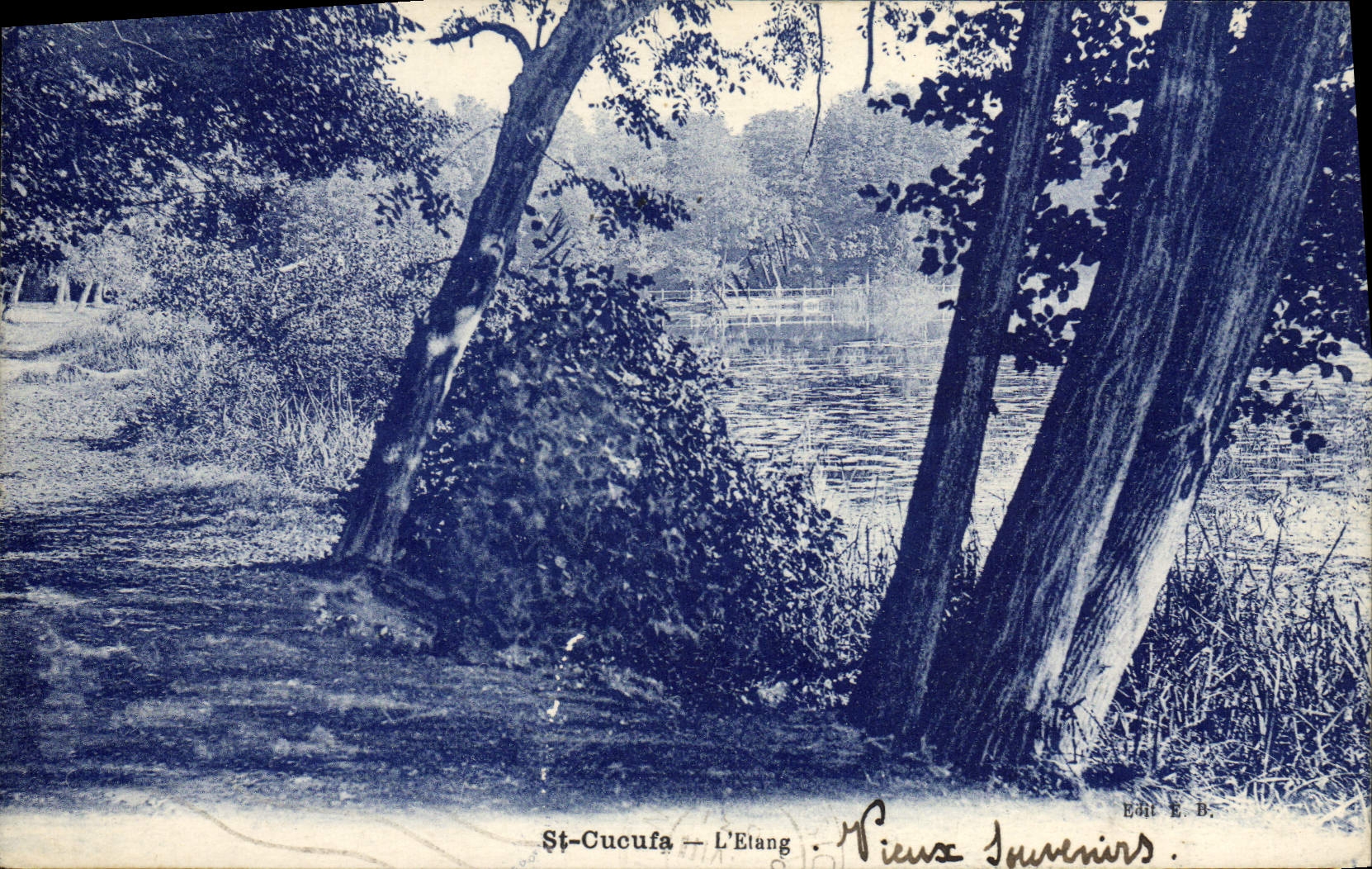 VINTAGE POSTCARD St Cucufa the pond