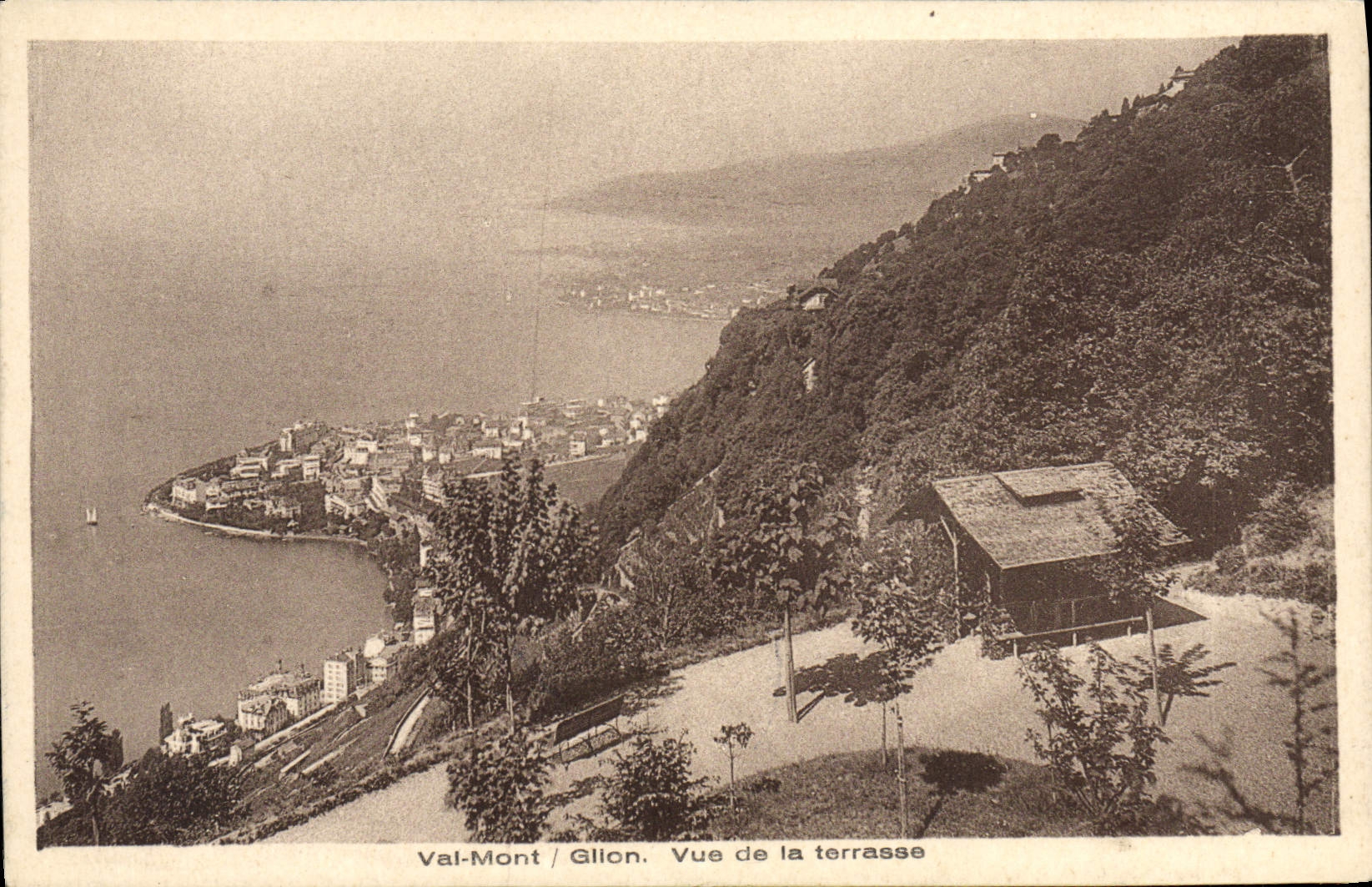 VINTAGE POSTCARD Valley Gilon Mount Seen Of the Terrace