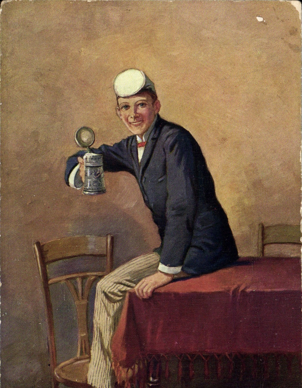 VINTAGE POSTCARD Fantasy Child Tankard