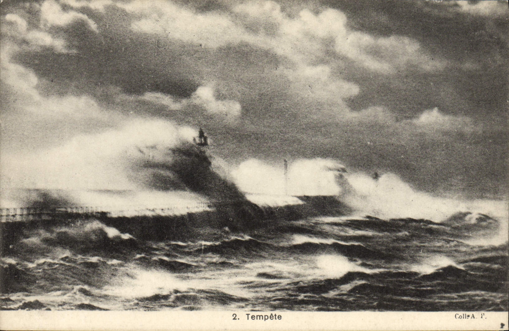 CPA Fantaisie Tempete