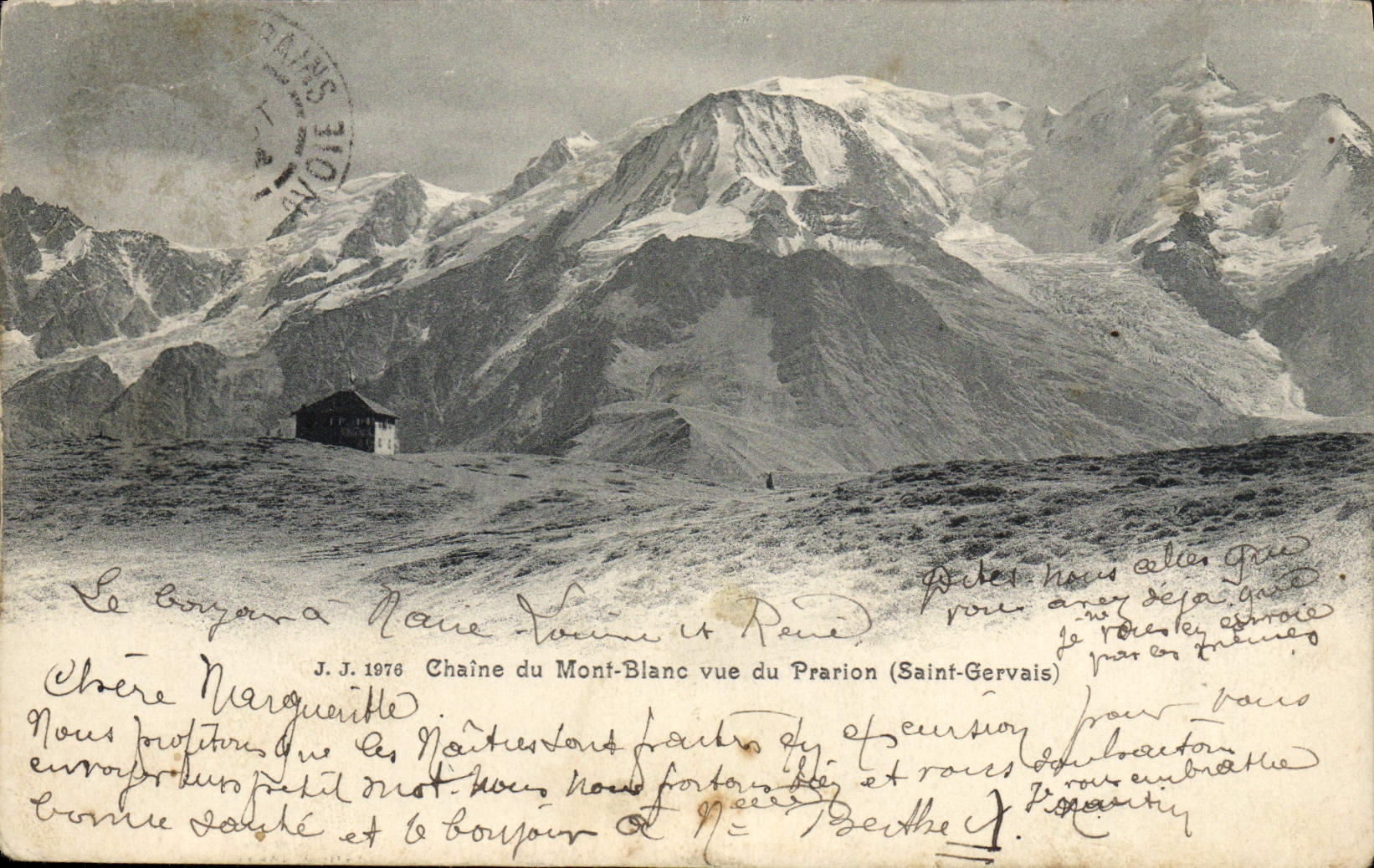 CPA Chaine Du Mont Blanc Vue Du Prarion Saint Gervais 