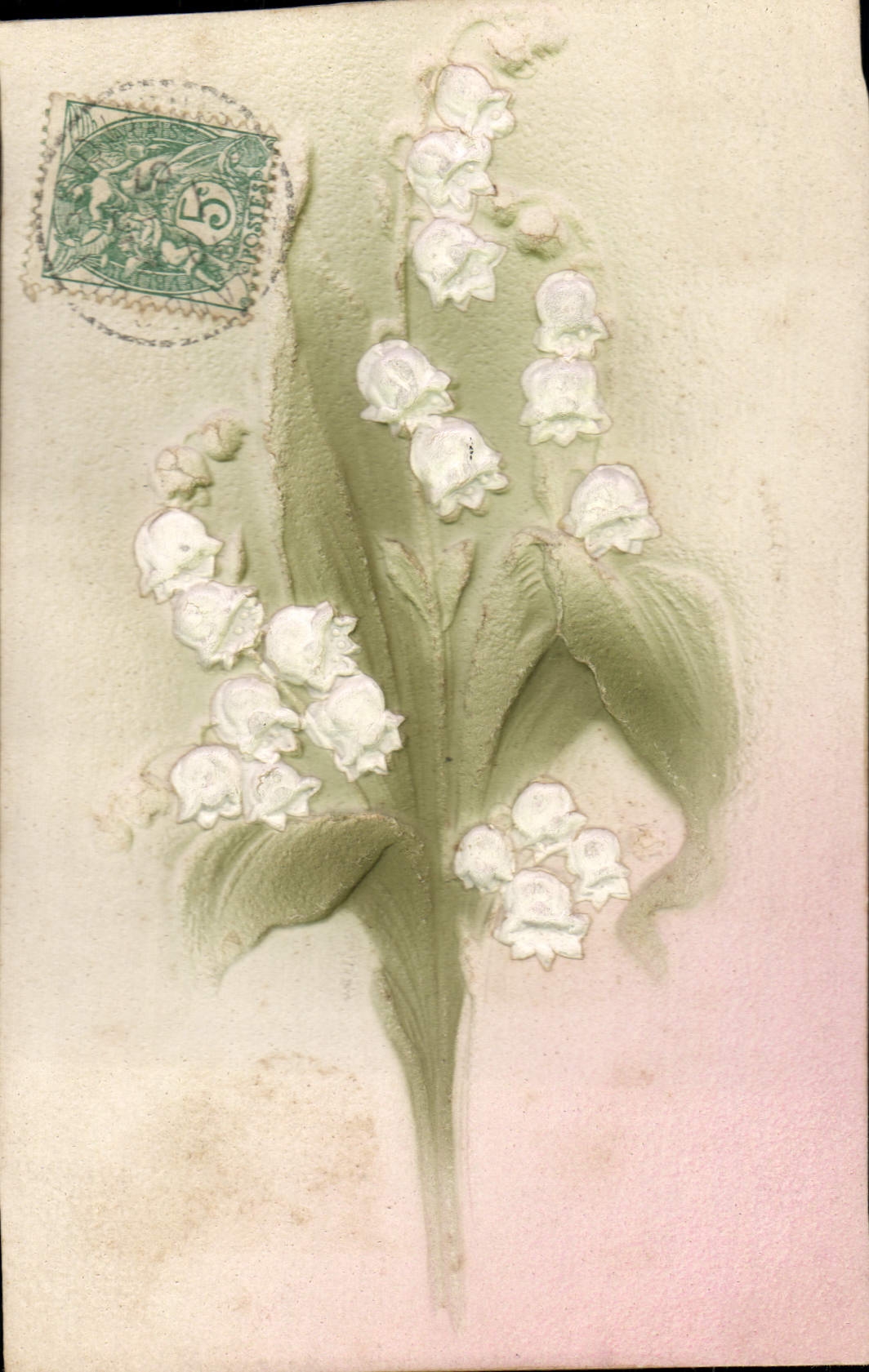CPA Fantaisie Fleurs Muguet